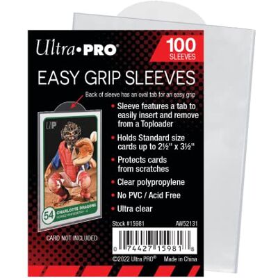 Ultra Pro 15981-2-1/2" x 3-1/2" Easy Grip Sleeves - Publicité Ultra Pro 15981-2-1/2" x 3-1/2" Easy Grip Sleeves - Publicité
