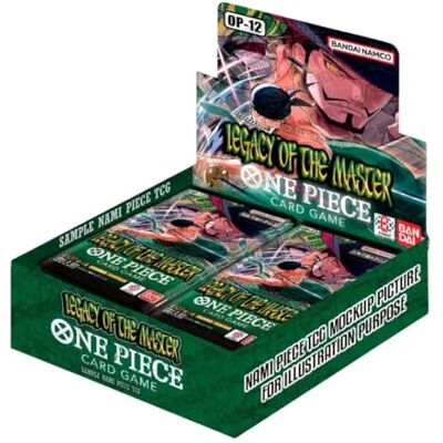 BANDAI One Piece TCG : Legacy of The Master (OP-12) Booster Box 24 Packs - Publicité BANDAI One Piece TCG : Legacy of The Master (OP-12) Booster Box 24 Packs - Publicité
