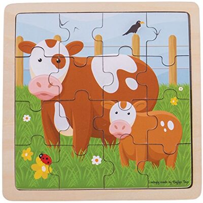 Bigjigs Toys Puzzle Vache et Veau - Publicité Bigjigs Toys Puzzle Vache et Veau - Publicité