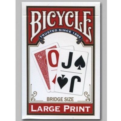 Bicycle jeu LARGE PRINT rouge - Publicité Bicycle jeu LARGE PRINT rouge - Publicité