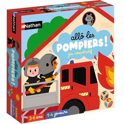 Nathan Allô Les Pompiers – Jeu de Société Coopératif pour Enfants dès 3 Ans Course Contre Le Feu avec Dés, Échelle 3D et Jetons Flamme – Patience et Esprit d’Équipe – Jeux de Famille - Publicité Nathan Allô Les Pompiers – Jeu de Société Coopératif pour Enfants dès 3 Ans Course Contre Le Feu avec Dés, Échelle 3D et Jetons Flamme – Patience et Esprit d’Équipe – Jeux de Famille - Publicité