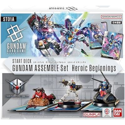 BANDAI Jeu de Cartes Gundam, Deck de démarrage, série Gundam Assemble Set Heroic Beginnings (ST01A) - Publicité BANDAI Jeu de Cartes Gundam, Deck de démarrage, série Gundam Assemble Set Heroic Beginnings (ST01A) - Publicité