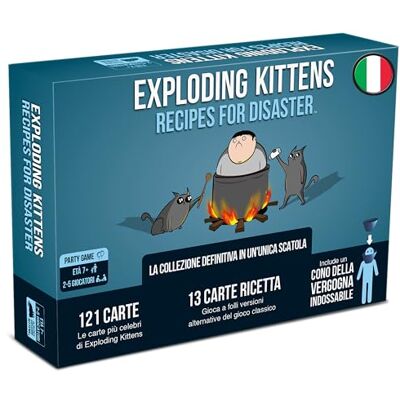 Exploding Kittens Asmodee : Recipes for Disaster, Jeu de société, Party Game, 2 à 5 Joueurs, 7 Ans et Plus, édition Italienne - Publicité Exploding Kittens Asmodee : Recipes for Disaster, Jeu de société, Party Game, 2 à 5 Joueurs, 7 Ans et Plus, édition Italienne - Publicité