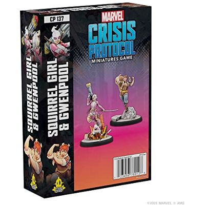 Marvel : Crisis Protocol Squirrel Girl & Gwenpool Personnages Pack – Rogues qui se plient la réalité! Jeu de super-héros de table, à partir de 14 ans, 2 joueurs, 90 minutes de jeu, fabriqué par Atomic - Publicité Marvel : Crisis Protocol Squirrel Girl & Gwenpool Personnages Pack – Rogues qui se plient la réalité! Jeu de super-héros de table, à partir de 14 ans, 2 joueurs, 90 minutes de jeu, fabriqué par Atomic - Publicité