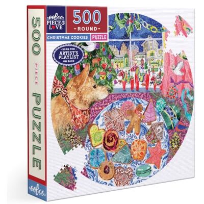 eeBoo Puzzle Rond 500 Pièces Biscuits de Noël Puzzle Adulte en Carton Format Rond 58.5 cm de diamètre - Publicité eeBoo Puzzle Rond 500 Pièces Biscuits de Noël Puzzle Adulte en Carton Format Rond 58.5 cm de diamètre - Publicité