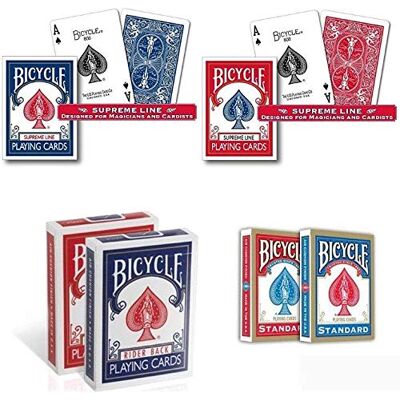 Bicycle 6 Cartes à Jouer 2 Standard + 2 Supreme Line + 2 Old Case - Publicité Bicycle 6 Cartes à Jouer 2 Standard + 2 Supreme Line + 2 Old Case - Publicité