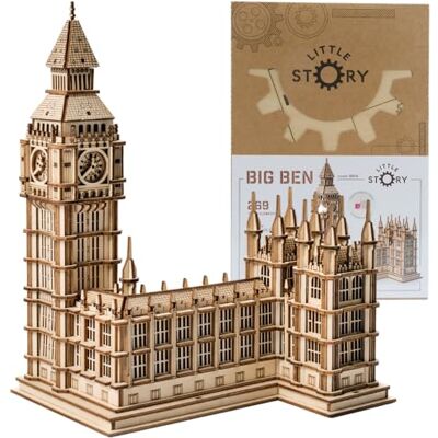 Marque polonaise Little Story Big Ben Puzzle 3D en Bois - Architecture - Publicité Marque polonaise Little Story Big Ben Puzzle 3D en Bois - Architecture - Publicité