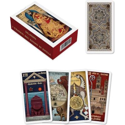 Tarocco I Trionfi Del Regno Di Sicilia - Tarot Deck - Publicité Tarocco I Trionfi Del Regno Di Sicilia - Tarot Deck - Publicité