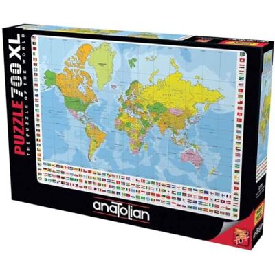 Anatolian Puzzle Carte politique du monde, puzzle de 700 pièces, #2703 - Publicité Anatolian Puzzle Carte politique du monde, puzzle de 700 pièces, #2703 - Publicité