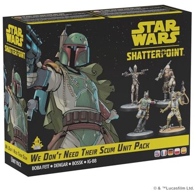 Asmodee ATOMIC MASS GAMES Star Wars Shatterpoint We Don't Need Their Scum Extension de Miniatures à partir de 14 Ans pour 2 Joueurs Multilingue (français Non Garanti) - Publicité Asmodee ATOMIC MASS GAMES Star Wars Shatterpoint We Don't Need Their Scum Extension de Miniatures à partir de 14 Ans pour 2 Joueurs Multilingue (français Non Garanti) - Publicité