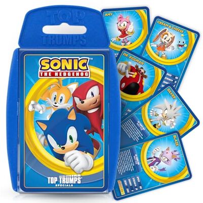 Top Trumps Jeu de Cartes Sonic The Hedgehog Specials, jouez avec la Queue, Les Phalanges, l'Eggman, Le Chaos, Blaze et Le Chaos du célèbre Jeu Sega MegaDrive, Cadeau éducatif et Jouet pour garçons et - Publicité Top Trumps Jeu de Cartes Sonic The Hedgehog Specials, jouez avec la Queue, Les Phalanges, l'Eggman, Le Chaos, Blaze et Le Chaos du célèbre Jeu Sega MegaDrive, Cadeau éducatif et Jouet pour garçons et - Publicité