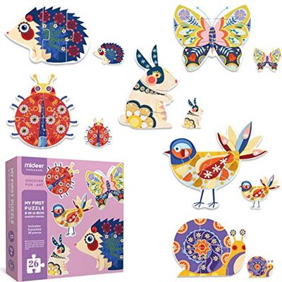 boppi Mideer Mon premier puzzle pour enfant avec de grandes pièces extra épaisses pour enfants de 2 à 3 ans – Animaux du jardin - Publicité boppi Mideer Mon premier puzzle pour enfant avec de grandes pièces extra épaisses pour enfants de 2 à 3 ans – Animaux du jardin - Publicité