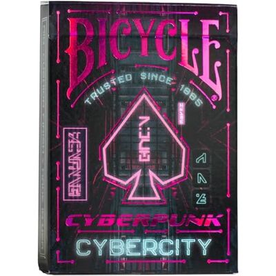 Bicycle Jeu de 54 Cartes à Jouer Collection Creatives Cyberpunk Cyber City Magie/Carte Magie, Noir, Fluo, Sombre - Publicité Bicycle Jeu de 54 Cartes à Jouer Collection Creatives Cyberpunk Cyber City Magie/Carte Magie, Noir, Fluo, Sombre - Publicité