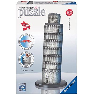 Ravensburger 12557 - Tour de Pise 3D Puzzle - 216 Pièces - Publicité Ravensburger 12557 - Tour de Pise 3D Puzzle - 216 Pièces - Publicité