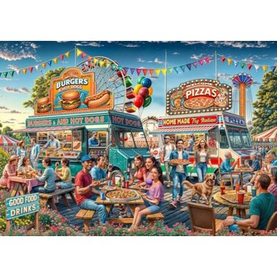 Bluebird Puzzle 2000 pièces Food Truck - Publicité Bluebird Puzzle 2000 pièces Food Truck - Publicité