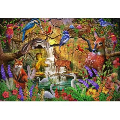 Bluebird Puzzle Marchetti Ciro, Forêt Dorée Puzzle 1000 Pièces Vie Sauvage dans Les Bois Fabriqué en France - Publicité Bluebird Puzzle Marchetti Ciro, Forêt Dorée Puzzle 1000 Pièces Vie Sauvage dans Les Bois Fabriqué en France - Publicité