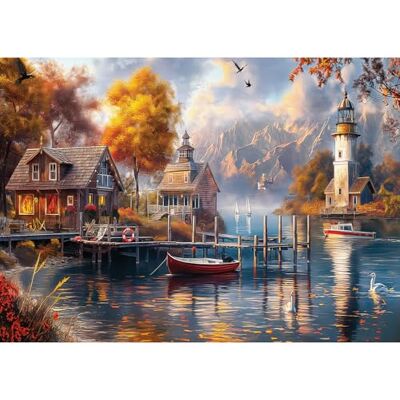 Anatolian Puzzle L'automne au lac, puzzle de 1500 pièces, #4581 - Publicité Anatolian Puzzle L'automne au lac, puzzle de 1500 pièces, #4581 - Publicité