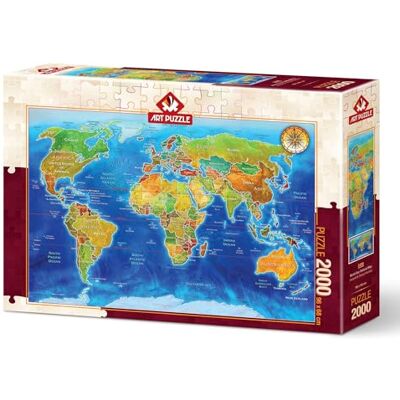 Puzzle de 2000 pièces : carte géopolitique du monde Puzzle stimulant pour adultes Qualité supérieure, cadeau idéal pour les amateurs de puzzle et le plaisir en famille Divertissement stimulant - Publicité Puzzle de 2000 pièces : carte géopolitique du monde Puzzle stimulant pour adultes Qualité supérieure, cadeau idéal pour les amateurs de puzzle et le plaisir en famille Divertissement stimulant - Publicité