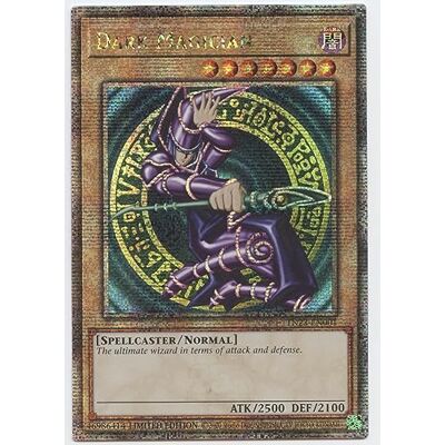 Yu-Gi-Oh! Dark Magician TN23-EN001 Quarter Century Secret Rare Édition limitée Jaune - Publicité Yu-Gi-Oh! Dark Magician TN23-EN001 Quarter Century Secret Rare Édition limitée Jaune - Publicité