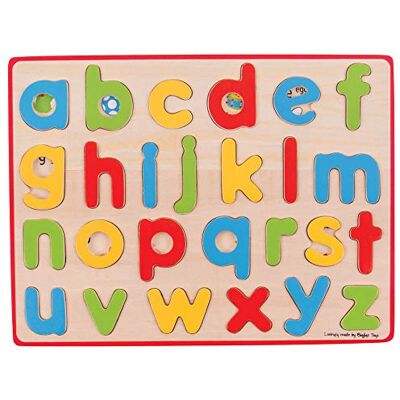 Bigjigs Toys Puzzle à Encastrer Alphabet Minuscule Jouet Traditionnel Jeu Éducatif Cadeau Enfant Jouet Bébé Jouet Enfant - Publicité Bigjigs Toys Puzzle à Encastrer Alphabet Minuscule Jouet Traditionnel Jeu Éducatif Cadeau Enfant Jouet Bébé Jouet Enfant - Publicité