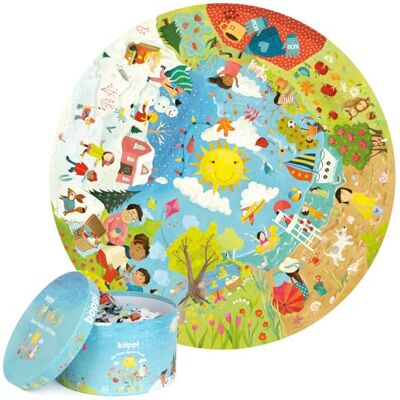 boppi Puzzle Rond de 150 pièces en Carton 100% recyclé pour Enfants de 5 à 8 Ans 58 cm de diamètre Jouets pour Filles et garçons - Publicité boppi Puzzle Rond de 150 pièces en Carton 100% recyclé pour Enfants de 5 à 8 Ans 58 cm de diamètre Jouets pour Filles et garçons - Publicité