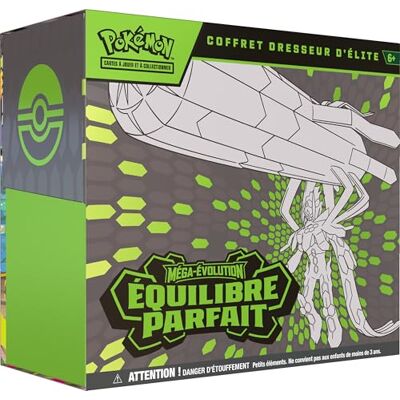 Pokémon : Coffret Dresseur d’élite Méga-Évolution – Équilibre Parfait (1 Carte Promo entièrement illustrée, 9 boosters et des Accessoires de Jeu Premium) du JCC - Publicité Pokémon : Coffret Dresseur d’élite Méga-Évolution – Équilibre Parfait (1 Carte Promo entièrement illustrée, 9 boosters et des Accessoires de Jeu Premium) du JCC - Publicité