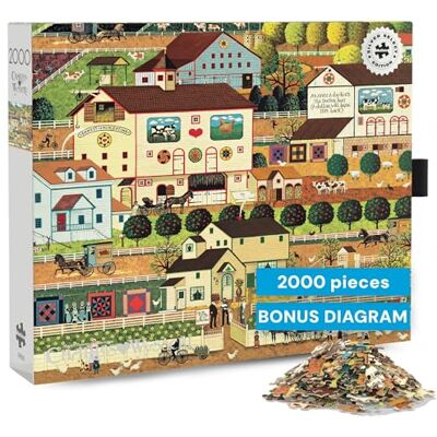 Buffalo Games Silver Select -Charles Wysocki Amish Country 2000 Piece Jigsaw Puzzle for Adults Challenging Puzzle Perfect for Game Nights Finished Size is 38.50 x 26.50 - Publicité Buffalo Games Silver Select -Charles Wysocki Amish Country 2000 Piece Jigsaw Puzzle for Adults Challenging Puzzle Perfect for Game Nights Finished Size is 38.50 x 26.50 - Publicité