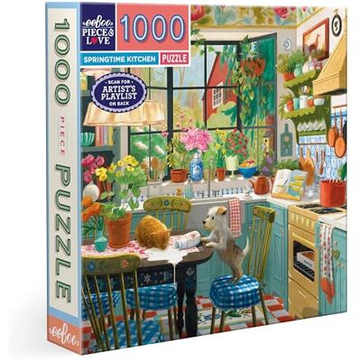 eeBoo Puzzle 1000 Pièces Spring Time Kitchen Puzzle Adulte 1000 Pièces en Carton Dimensions 58.5 cm x 58.5 cm, Teintes Chaudes et Terreuses - Publicité eeBoo Puzzle 1000 Pièces Spring Time Kitchen Puzzle Adulte 1000 Pièces en Carton Dimensions 58.5 cm x 58.5 cm, Teintes Chaudes et Terreuses - Publicité