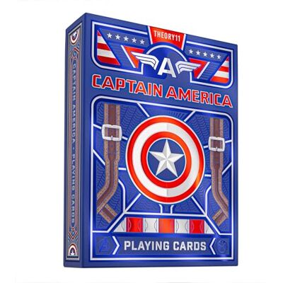 theory11 Cartes à jouer Captain America, cartes de qualité supérieure, index standard de taille de poker, cartes de luxe - Publicité theory11 Cartes à jouer Captain America, cartes de qualité supérieure, index standard de taille de poker, cartes de luxe - Publicité