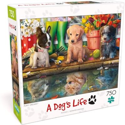 Buffalo Games Puppy Dreams Puzzle 750 pièces, Blanc - Publicité Buffalo Games Puppy Dreams Puzzle 750 pièces, Blanc - Publicité