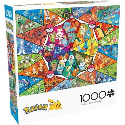 Buffalo Games Pokemon Démarreurs de vitrail Puzzle de 1000 Pièces - Publicité Buffalo Games Pokemon Démarreurs de vitrail Puzzle de 1000 Pièces - Publicité