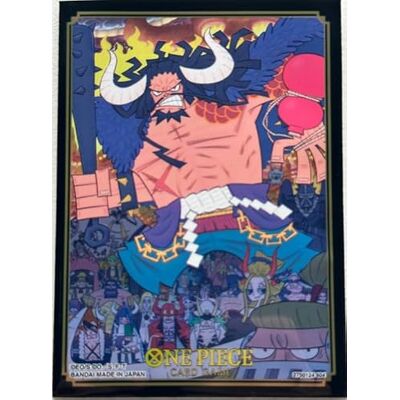 BANDAI One Piece Card Game Official Sleeve TCG+ Stores Lim. Edition Vol.1 Kaido - Publicité BANDAI One Piece Card Game Official Sleeve TCG+ Stores Lim. Edition Vol.1 Kaido - Publicité