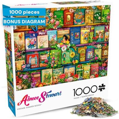 Buffalo Games Aimee Stewart – Livres d'été Vintage – Puzzle de 1000 pièces pour Adultes – Puzzle Stimulant Parfait pour Les soirées de Jeu – Taille finie : 68 x 50 cm - Publicité Buffalo Games Aimee Stewart – Livres d'été Vintage – Puzzle de 1000 pièces pour Adultes – Puzzle Stimulant Parfait pour Les soirées de Jeu – Taille finie : 68 x 50 cm - Publicité