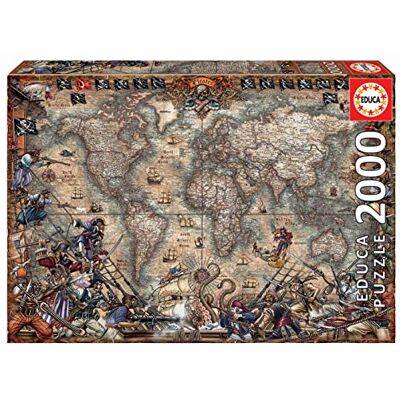 Educa Carte des Pirates Puzzle 2000 Pièces - Puzzle - Publicité Educa Carte des Pirates Puzzle 2000 Pièces - Puzzle - Publicité