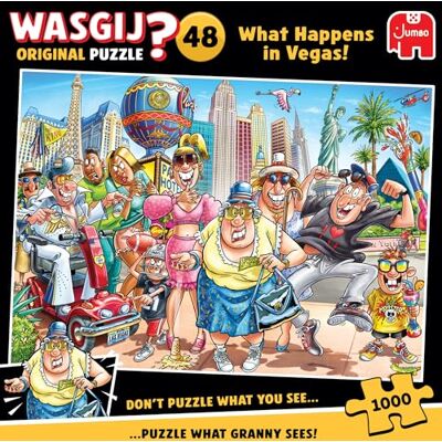 Wasgij Original 48, Ce Qui Se Passe à Vegas Puzzle de 1000 Pièces - Publicité Wasgij Original 48, Ce Qui Se Passe à Vegas Puzzle de 1000 Pièces - Publicité