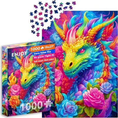Enjoy Puzzle - Dragon 1000 Pièces - Dragon - Paysage Enchanté - Puzzle - Publicité Enjoy Puzzle - Dragon 1000 Pièces - Dragon - Paysage Enchanté - Puzzle - Publicité