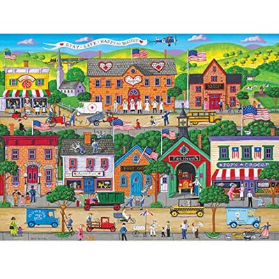 RoseArt Puzzle Collector Hometown Heroes Puzzle de 1000 pièces pour adultes - Publicité RoseArt Puzzle Collector Hometown Heroes Puzzle de 1000 pièces pour adultes - Publicité