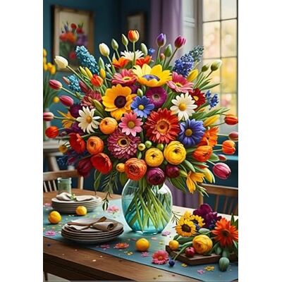 Bluebird Puzzle 1000 pièces Colourful Bouquet - Publicité Bluebird Puzzle 1000 pièces Colourful Bouquet - Publicité