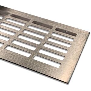 PRIOstahl Grille d'aération en aluminium 100 mm x 400 mm Couleur: acier inoxydable brossé Grille d'aération Alu Tôle à nervures Grille de ventilation Grille de chauffage Grille de ventilation - Publicité PRIOstahl Grille d'aération en aluminium 100 mm x 400 mm Couleur: acier inoxydable brossé Grille d'aération Alu Tôle à nervures Grille de ventilation Grille de chauffage Grille de ventilation - Publicité