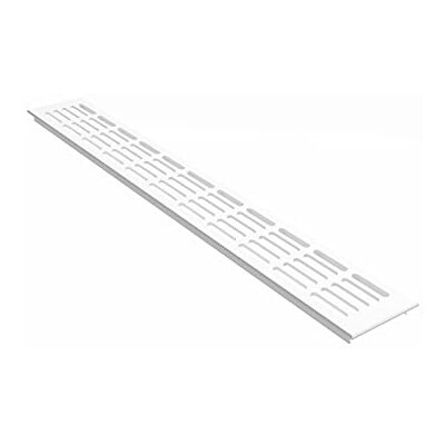 MS Beschläge Grille d'aération en aluminium revêtue par pulvérisation Blanc RAL9016 A encastrer 80 mm de large Ventilation pour porte Couverture de chauffage Ventilation sous plan de travail - Publicité MS Beschläge Grille d'aération en aluminium revêtue par pulvérisation Blanc RAL9016 A encastrer 80 mm de large Ventilation pour porte Couverture de chauffage Ventilation sous plan de travail - Publicité