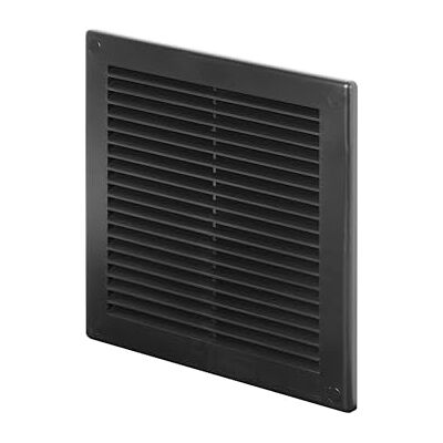 Awenta Grille d'aération en plastique avec filet anti-insectes et cache-trous de vis pour un meilleur look Noir 200 x 200 mm - Publicité Awenta Grille d'aération en plastique avec filet anti-insectes et cache-trous de vis pour un meilleur look Noir 200 x 200 mm - Publicité