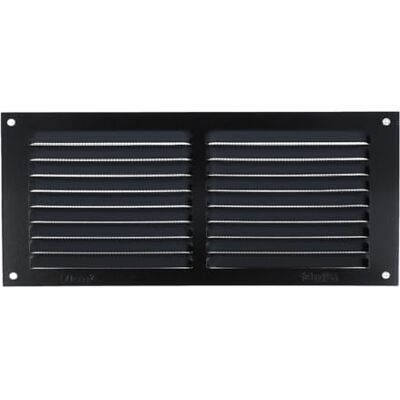 MS Beschläge Grille de ventilation à visser avec filet, en aluminium, noire, rectangulaire, 100 x 200 mm - Publicité MS Beschläge Grille de ventilation à visser avec filet, en aluminium, noire, rectangulaire, 100 x 200 mm - Publicité