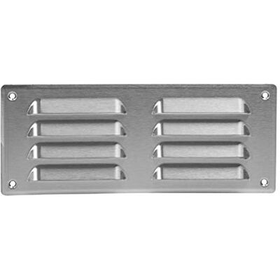 Europlast Grille d'aération en Acier Inoxydable avec moustiquaire 260 x 105 mm - Publicité Europlast Grille d'aération en Acier Inoxydable avec moustiquaire 260 x 105 mm - Publicité