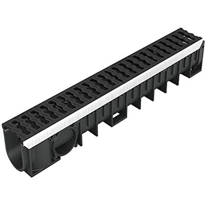 Nicoll Caniveau 1m grille fonte C250 profondeur 2 largeur 100 - Publicité Nicoll Caniveau 1m grille fonte C250 profondeur 2 largeur 100 - Publicité