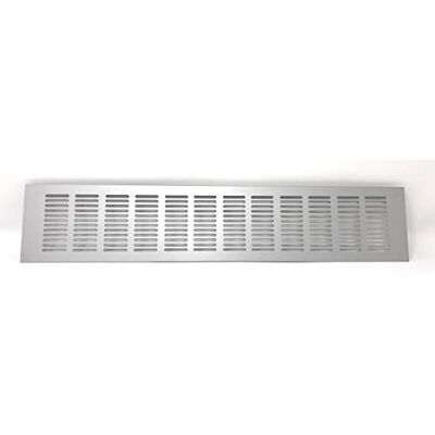 Europlast 100x500mm Grille d'aération en aluminium Argent Grille de ventilation - Publicité Europlast 100x500mm Grille d'aération en aluminium Argent Grille de ventilation - Publicité
