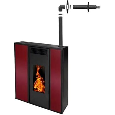 Interstoves Pack Poêle à granules TESSA 10 Etanche sortie Concentrique sur le dessus + Kit Conduit Ventouse (sortie façade) Bordeaux - Publicité Interstoves Pack Poêle à granules TESSA 10 Etanche sortie Concentrique sur le dessus + Kit Conduit Ventouse (sortie façade) Bordeaux - Publicité