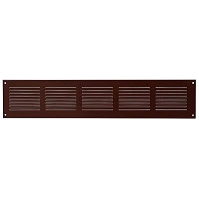 Europlast Grille d'aération 500 x 100 mm Marron Protection Contre Les intempéries avec moustiquaire en tôle d'acier MR5010B - Publicité Europlast Grille d'aération 500 x 100 mm Marron Protection Contre Les intempéries avec moustiquaire en tôle d'acier MR5010B - Publicité