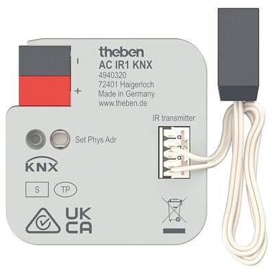 Theben 4940320 AC IR1 KNX I Split Unit Gateway I Contrôle des appareils climatiseurs I Passerelle infrarouge I Climatiseur - Publicité Theben 4940320 AC IR1 KNX I Split Unit Gateway I Contrôle des appareils climatiseurs I Passerelle infrarouge I Climatiseur - Publicité
