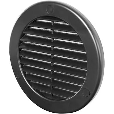 Awenta Rond Grille d'aération en plastique avec filet anti-insectes et cache-trous de vis pour un meilleur look Noir Ø 100 mm - Publicité Awenta Rond Grille d'aération en plastique avec filet anti-insectes et cache-trous de vis pour un meilleur look Noir Ø 100 mm - Publicité