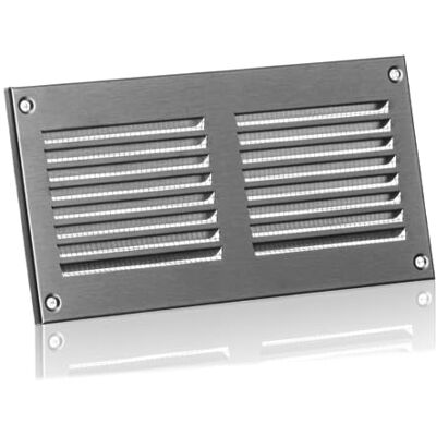 Europlast 200x100mm Grille de Ventilation avec Moustiquaire Grilles d'aération en Métal Acier Inoxydable - Publicité Europlast 200x100mm Grille de Ventilation avec Moustiquaire Grilles d'aération en Métal Acier Inoxydable - Publicité